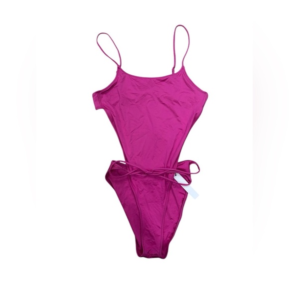 New! MONICA HANSEN Money Maker Spaghetti Strap One-Piece Swimsuit Size Small - Picture 3 of 10